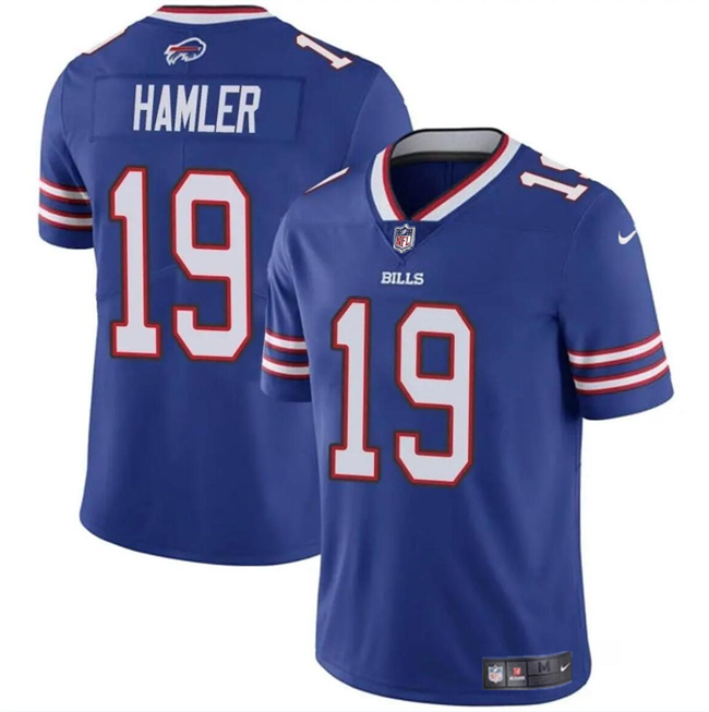 Men's Buffalo Bills #19 KJ Hamler Blue 2024 Vapor Untouchable Limited Stitched Football Jersey