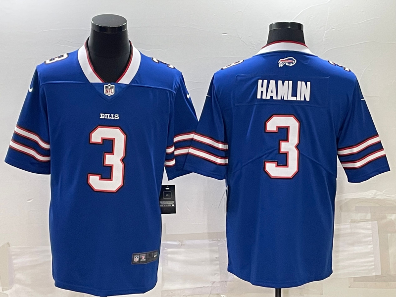 Men's Buffalo Bills #3 Damar Hamlin Blue Vapor Untouchable Limited Stitched Jersey