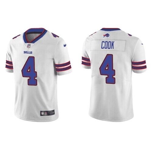 Men's Buffalo Bills #4 James Cook White Vapor Untouchable Limited Stitched Jersey