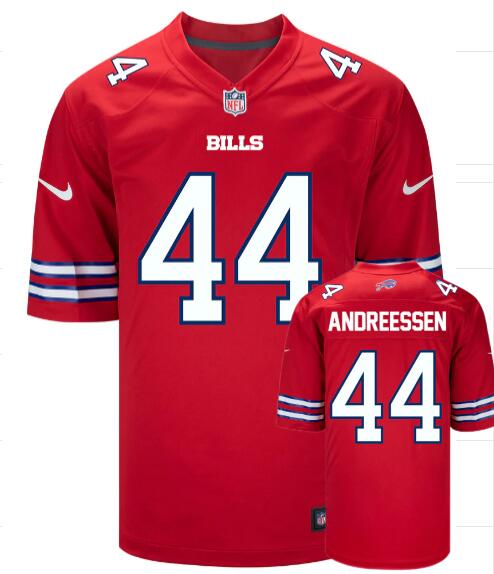 Men's Buffalo Bills #44 Joe Andreessen Nike Red Game Jersey