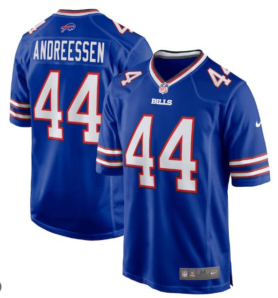 Men's Buffalo Bills #44 Joe Andreessen Nike Royal Blue Game Jersey