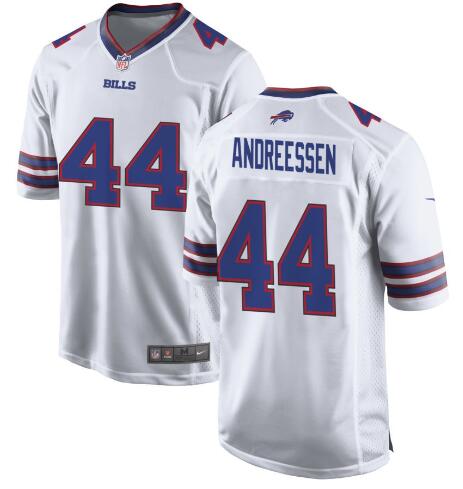 Men's Buffalo Bills #44 Joe Andreessen Nike white Game Jersey