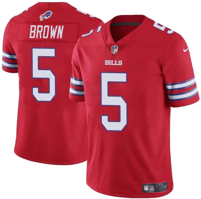 Men's Buffalo Bills #5 Anthony Brown Red 2024 Vapor Untouchable Limited Football Stitched Jersey