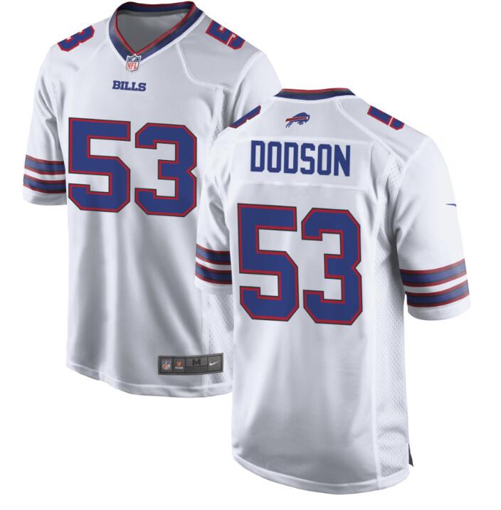 Men's Buffalo Bills #53 Tyrel Dodson Nike White Game Jersey