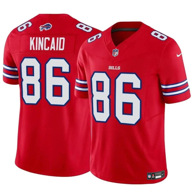 Men's Buffalo Bills #86 Dalton Kincaid Red 2024 F.U.S.E. Vapor Untouchable Limited Stitched Football Jersey