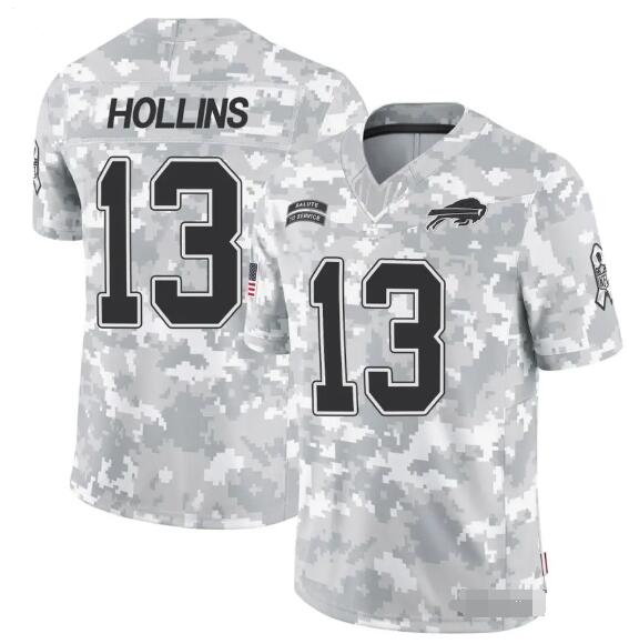 Men's Buffalo Bills ＃13 Mack Hollins Arctic Camo Limited 2024 Salute to Service Jersey