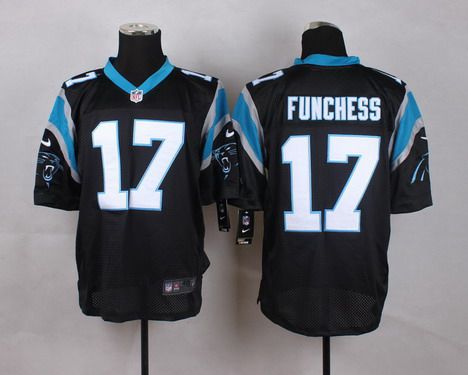 Men's Carolina Panthers #17 Devin Funchess Nike Black Elite Jersey