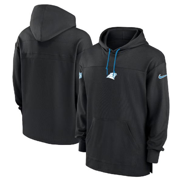 Men's Carolina Panthers Black Performance Pullover Hoodie