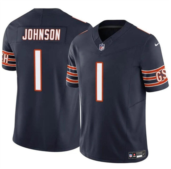 Men's Chicago Bears #1 Jaylon Johnson Navy 2024 F.U.S.E. Vapor Football Stitched Jersey