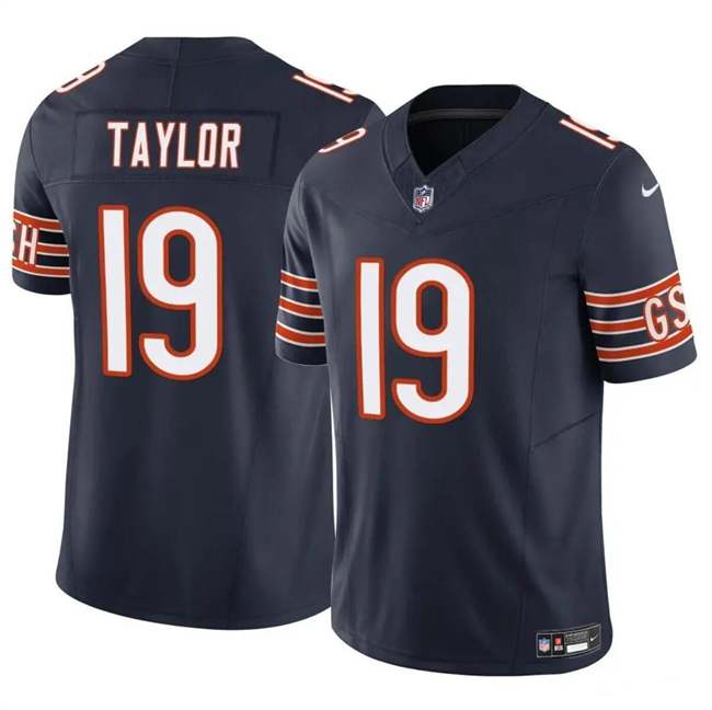 Men's Chicago Bears #19 Tory Taylor Navy 2023 F.U.S.E. Vapor Football Stitched Jersey