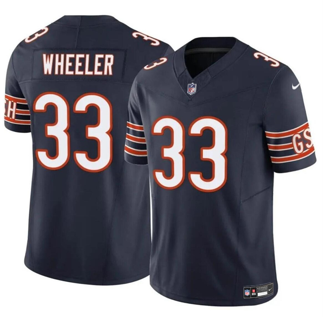 Men's Chicago Bears #33 Ian Wheeler Navy 2023 F.U.S.E. Vapor Football Stitched Jersey