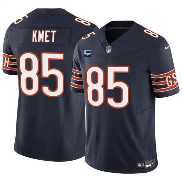 Men's Chicago Bears #85 Cole Kmet Navy 2024 F.U.S.E. With 1-star C Patch Vapor Untouchable Limited Football Stitched Jersey