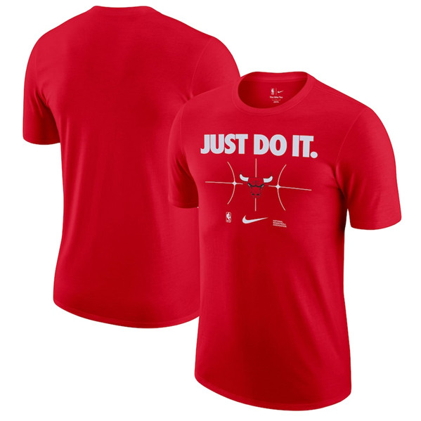 Men's Chicago Bulls Red Just Do It T-Shirt