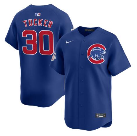 Men's Chicago Cubs #30 Kyle Tucker Nike Blue Replica Player Jersey