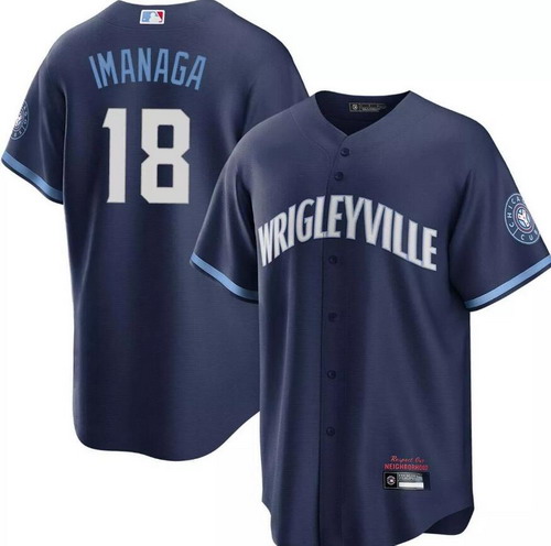 Men's Chicago Cubs Shota Imanaga #18 Baseball Jersey Navy City Connect Player Uniforms