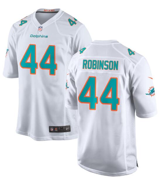 Men's Chop Robinson Miami Dolphins #44 Nike Player Game White Jersey