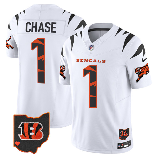 Men's Cincinnati Bengals #1 Ja'Marr Chase White Limited F.U.S.E. Special Vapor Untouchable Limited Stitched Football Jersey