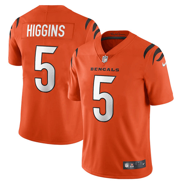 Men's Cincinnati Bengals #5 Tee Higgins Orange Vapor Untouchable Limited