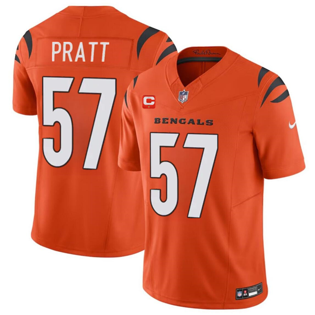 Men's Cincinnati Bengals #57 Germaine Pratt Orange 2024 F.U.S.E With 1-star C Patch Vapor Untouchable Limited Football Stitched Jersey