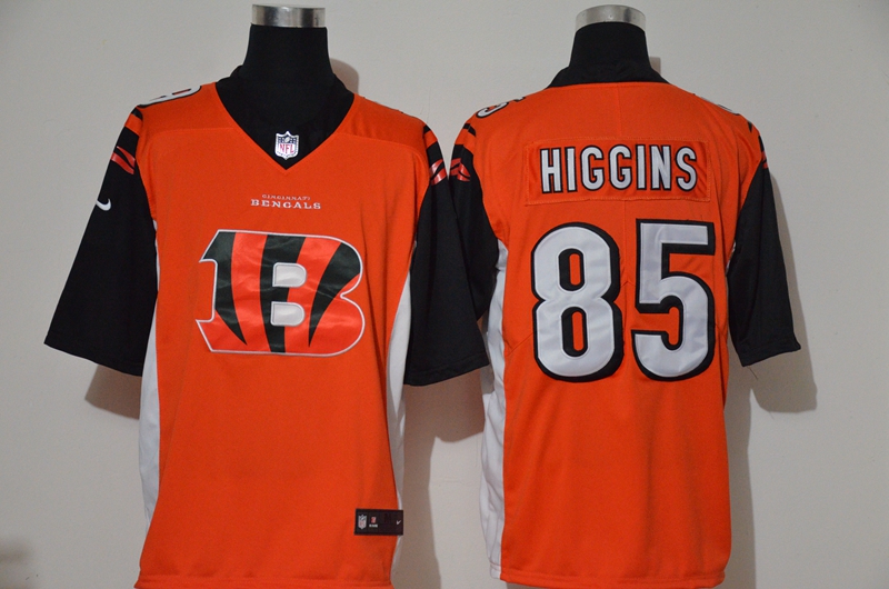 Men's Cincinnati Bengals #85 Tee Higgins 2020 Team Logo Vapor Untouchable Stitched NFL Nike Fashion Limited Jersey