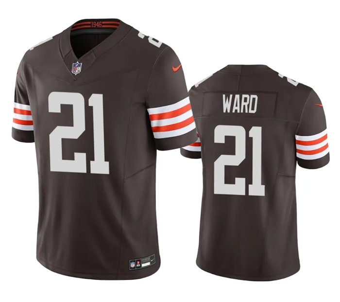 Men's Cleveland Browns #21 Denzel Ward Brown 2023 F.U.S.E. Vapor Untouchable Limited Stitched Jersey