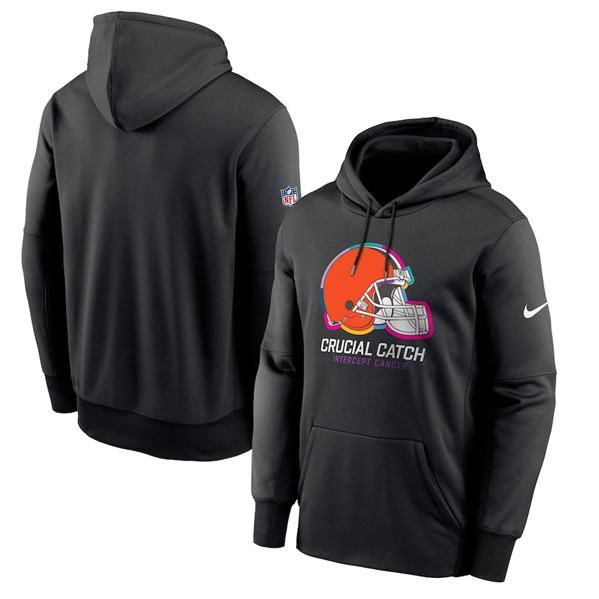 Men's Cleveland Browns Black 2024 Crucial Catch Club Pullover Hoodie