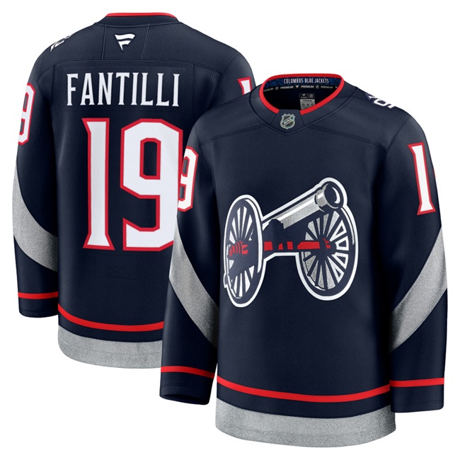 Men's Columbus Blue Jackets Active Player Custom Navy 2024-25 Stitched Hockey Jersey