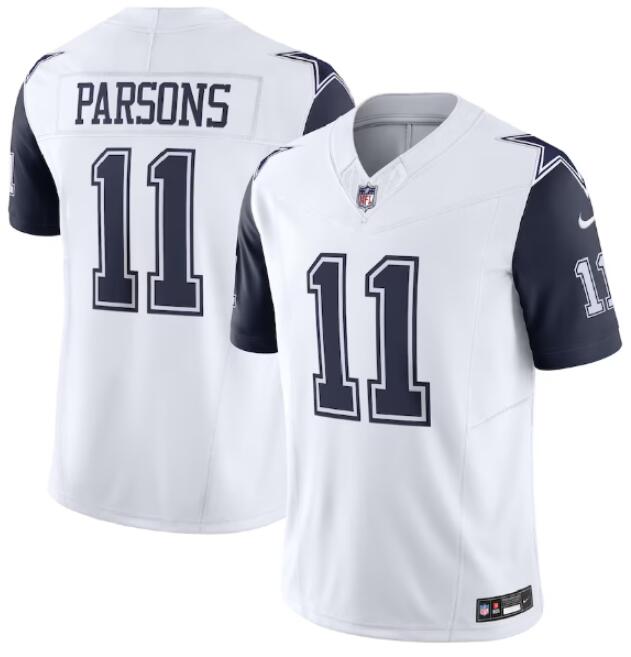 Men's Dallas Cowboys #11 Micah Parsons White 2023 F.U.S.E. Vapor Limited Stitched Football Jersey1