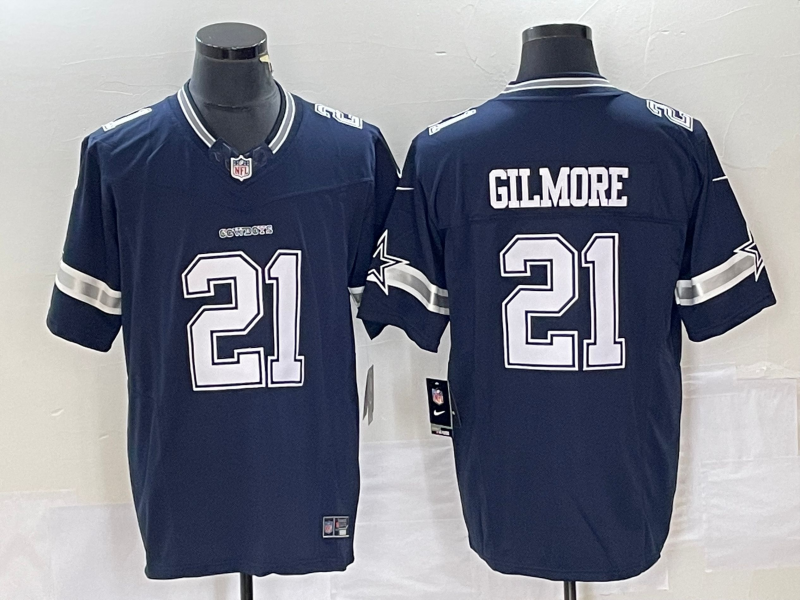 Men's Dallas Cowboys #21 Ezekiel Elliott Navy Blue 2023 FUSE Vapor Untouchable Stitched Jersey