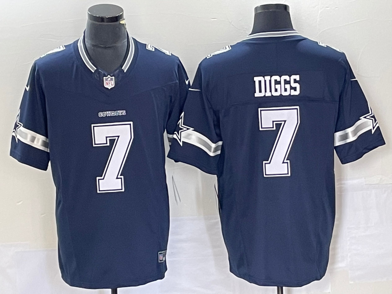 Men's Dallas Cowboys #7 Trevon Diggs Navy Blue 2023 FUSE Vapor Untouchable Stitched Jersey