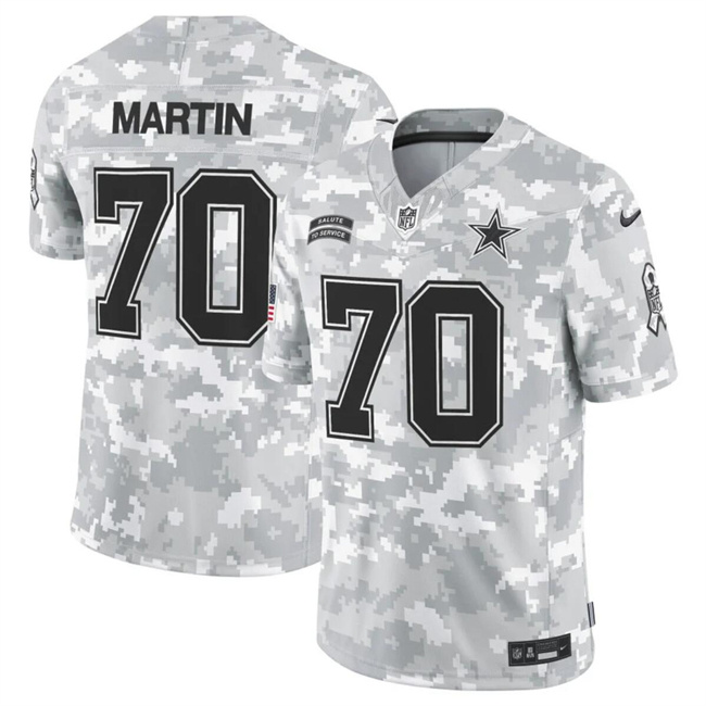 Men's Dallas Cowboys #70 Zack Martin 2024 F.U.S.E Arctic Camo Salute To Service Limited Stitched Football Jersey