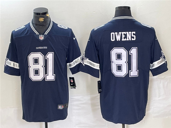 Men's Dallas Cowboys #81 Terrell Owens Navy Vapor Untouchable Limited Football Stitched Jersey