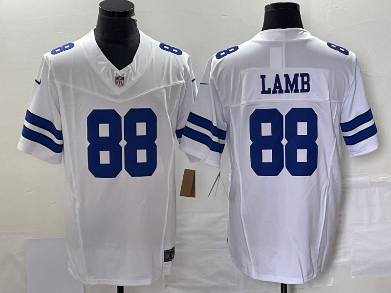 Men's Dallas Cowboys #88 CeeDee Lamb White 2023 F.U.S.E. Limited Stitched Football Jersey