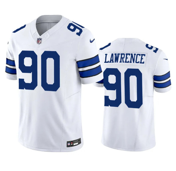 Men's Dallas Cowboys #90 Demarcus Lawrence White 2023 F.U.S.E. Vapor Limited Stitched Football Jersey