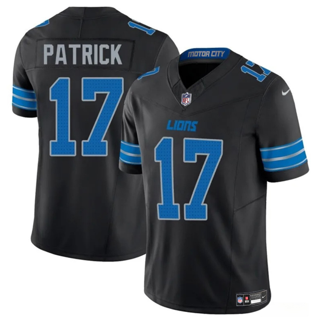 Men's Detroit Lions #17 Tim Patrickn Black 2024 F.U.S.E. 2nd Alternate Vapor Limited Football Stitched Jersey