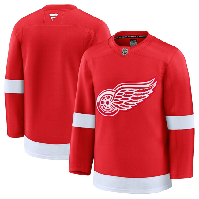 Men's Detroit Red Wings Blank Red 2024-25 Home Stitched Hockey Jersey