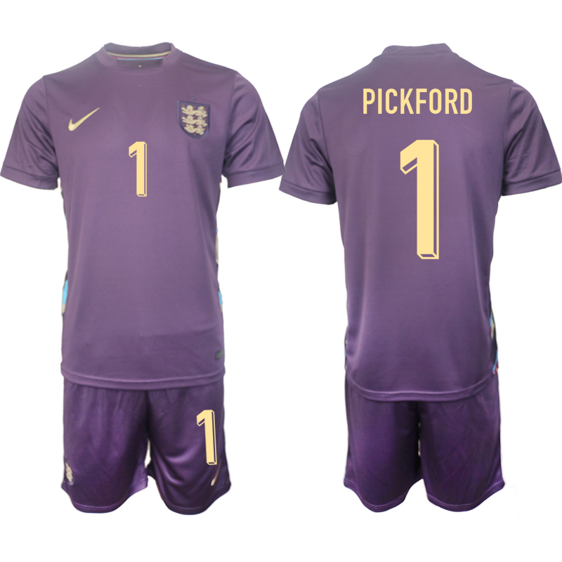 Men's England away 1# PICKFORD 2024-25 Suit Soccer Jerseys