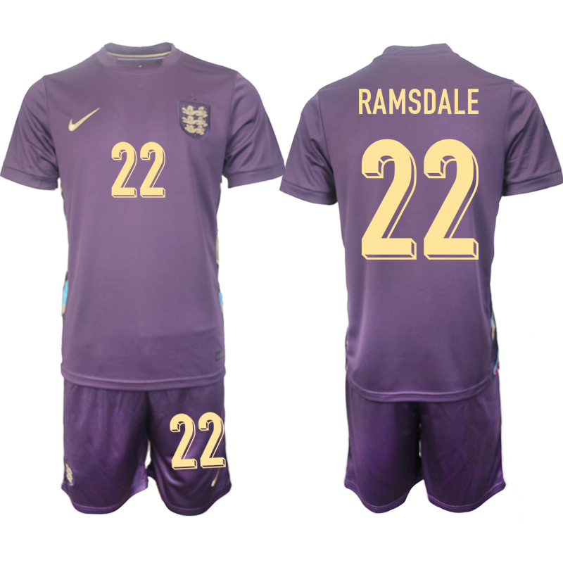 Men's England away 22# RAMSDALE 2024-25 Suit Soccer Jerseys