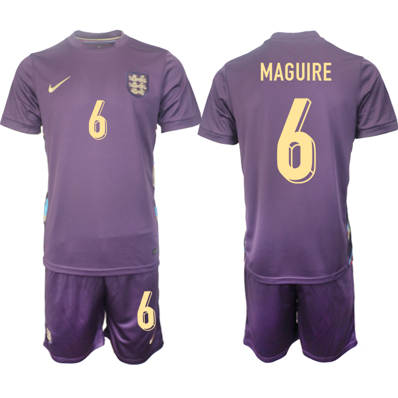 Men's England away 6# MAGUIRE 2024-25 Suit Soccer Jerseys