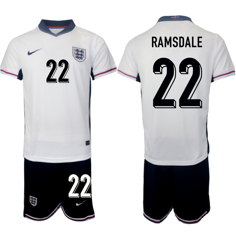 Men's England home 22# RAMSDALE 2024-25 Suit Soccer Jerseys