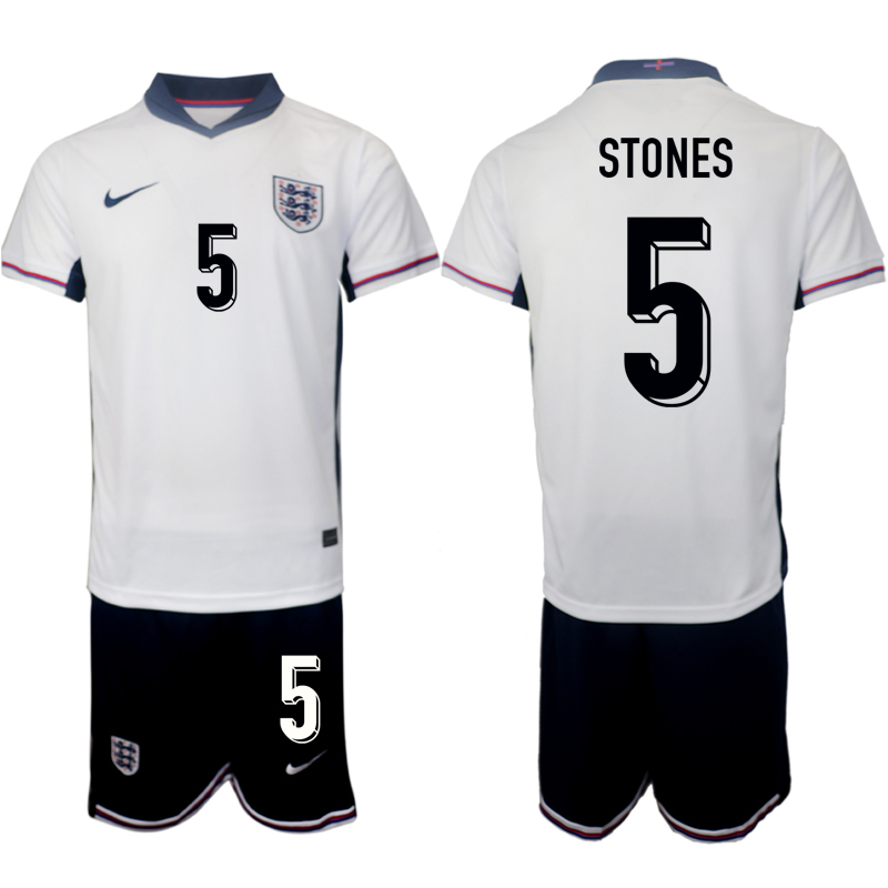 Men's England home 5# STONES 2024-25 Suit Soccer Jerseys