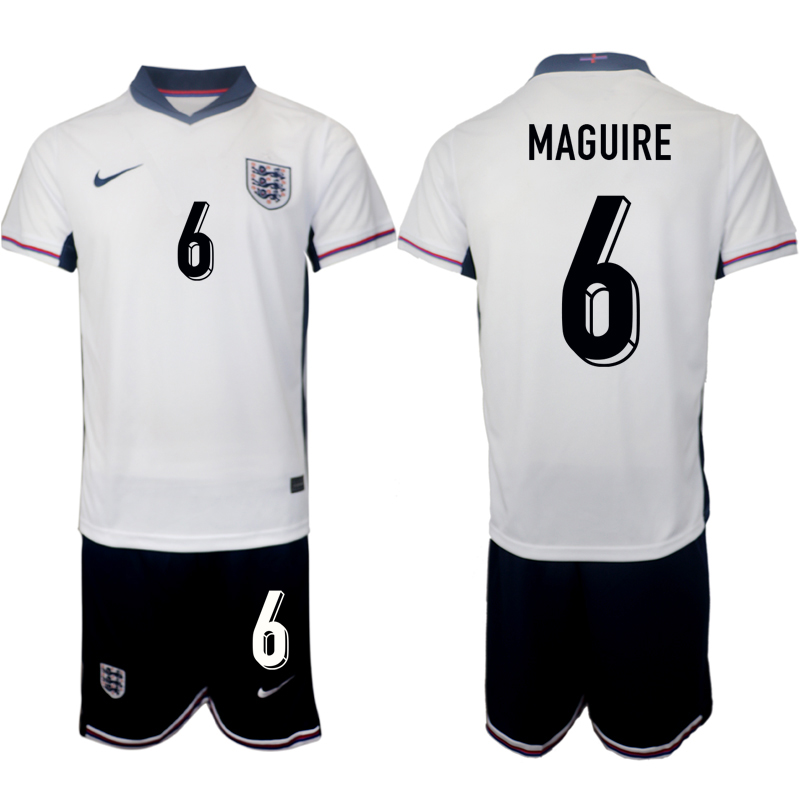 Men's England home 6# MAGUIRE 2024-25 Suit Soccer Jerseys