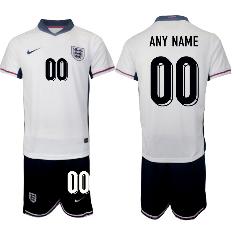 Men's England home any name 2024-25 Suit Soccer Jerseys