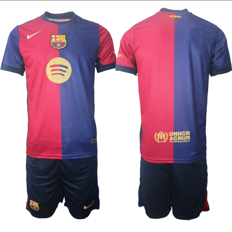 Men's FC Barcelona home blank  2024-25 Suit Soccer Jerseys 1