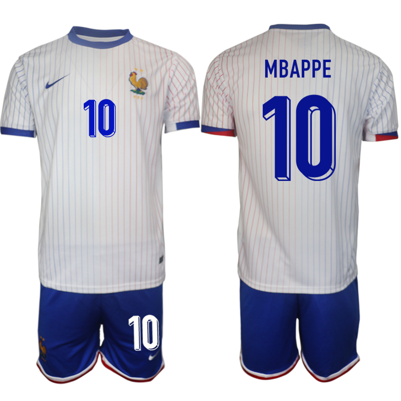 Men's France away 10# MBAPPE 2024-25 Suit Soccer Jerseys