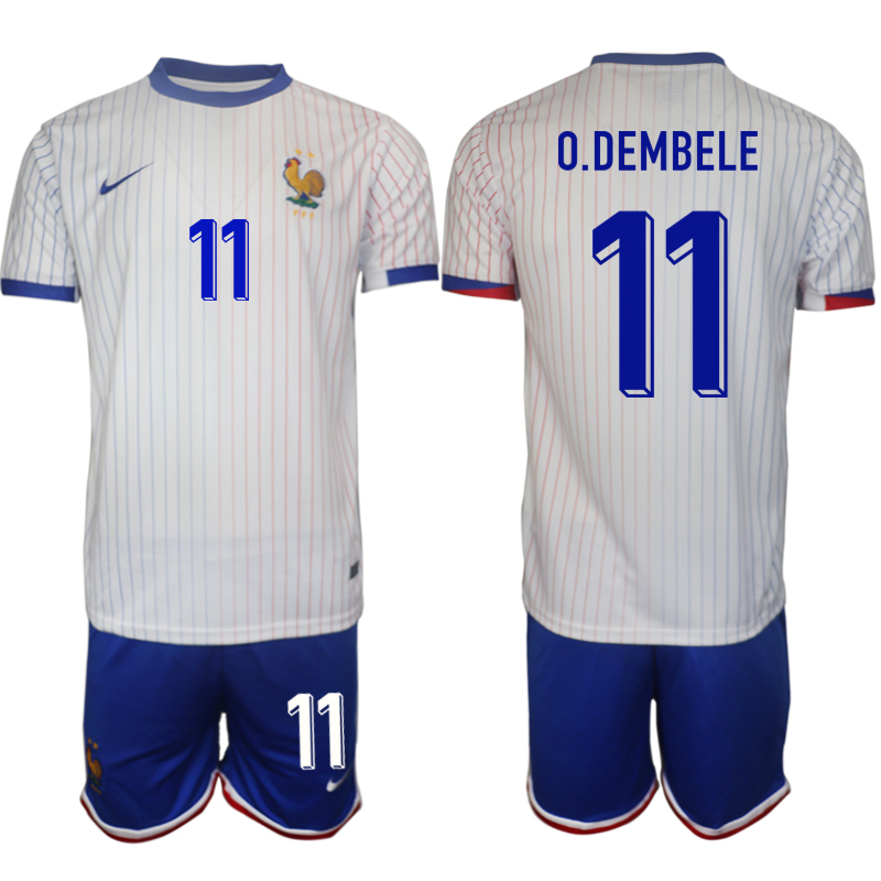 Men's France away 11# O.DEMBELE 2024-25 Suit Soccer Jerseys