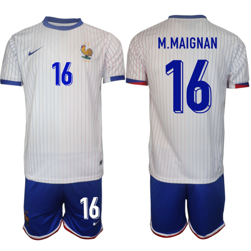 Men's France away 16# M.MAIGNAN 2024-25 Suit Soccer Jerseys