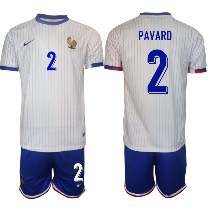 Men's France away 2# PAVARD 2024-25 Suit Soccer Jerseys