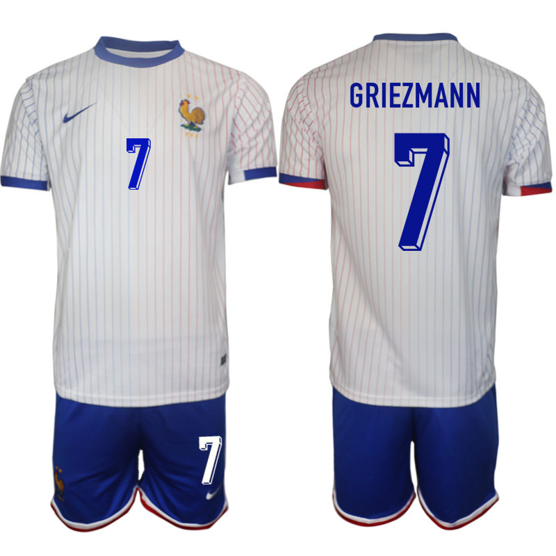 Men's France away 7# GRIEZMANN 2024-25 Suit Soccer Jerseys