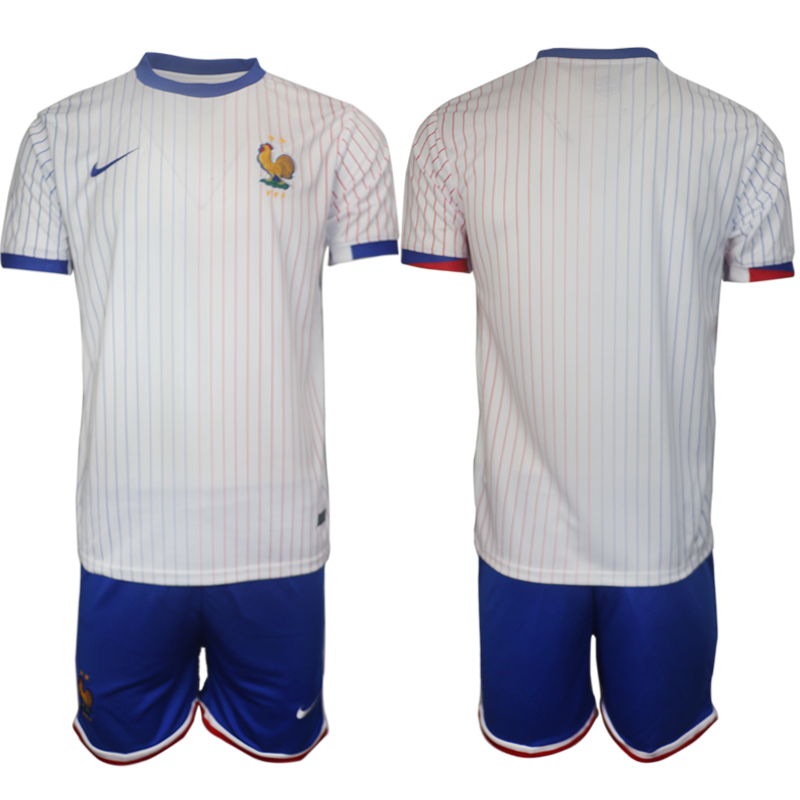 Men's France away blank 2024-25 Suit Soccer Jerseys